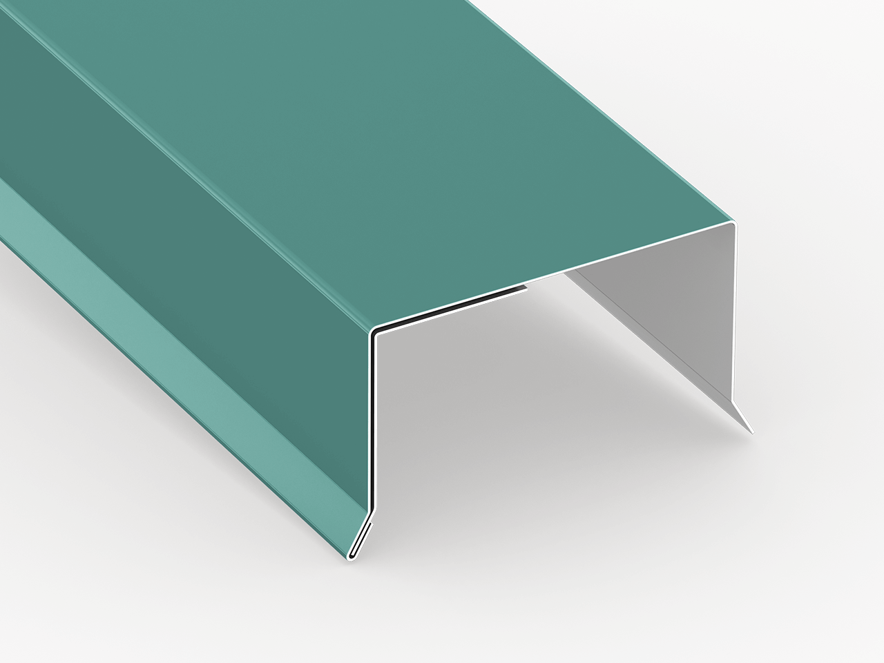 flashing slope low metal roof sheet edge coping cap perimeter hem