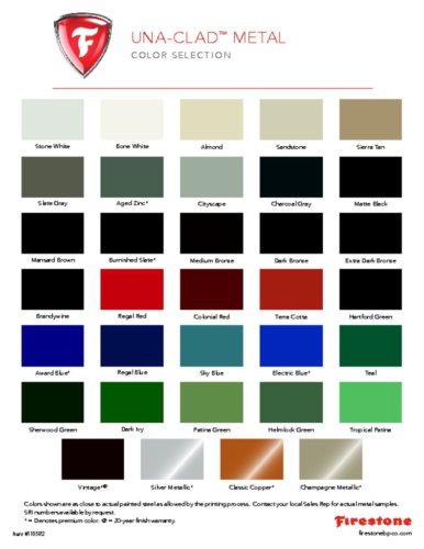 First American Trim Coil Color Chart